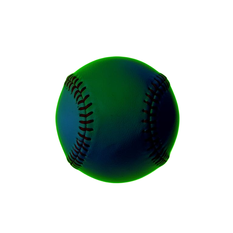 Glow-in-the-dark neon baseball