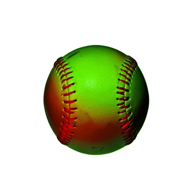Glow-in-the-dark neon softball